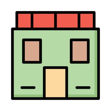 Office apartmanın vektör çizim 