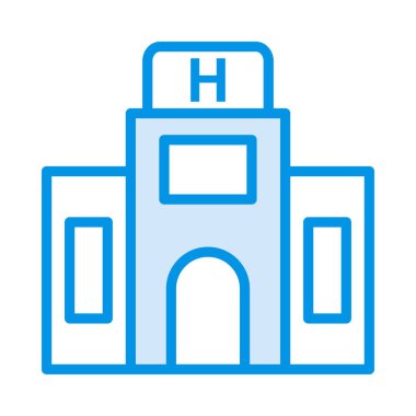 vektör çizim bina hastane Kliniği