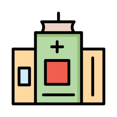 vektör çizim bina hastane Kliniği 