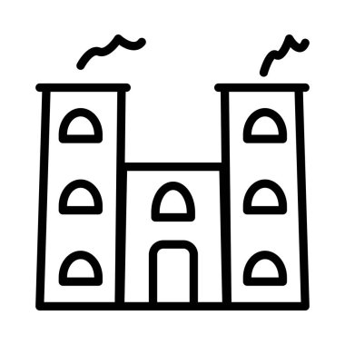 endüstriyel bina, kutsal kişilerin resmi, vektör çizim 