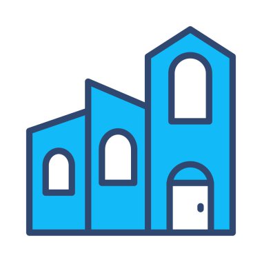 vektör çizim Apartman Bina