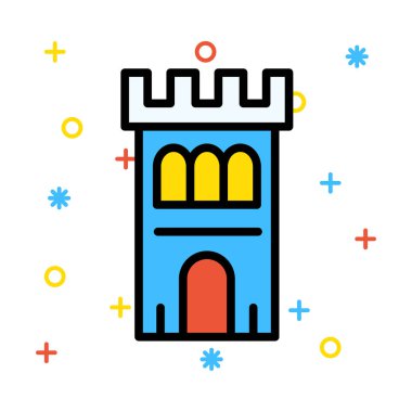 kale foretress vektör çizim oluşturma 