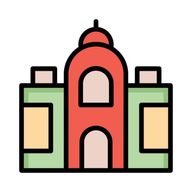 plaza ofis binası vektör çizim 