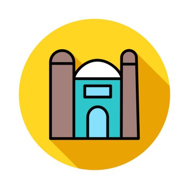 Cami bina dini vektör çizim 