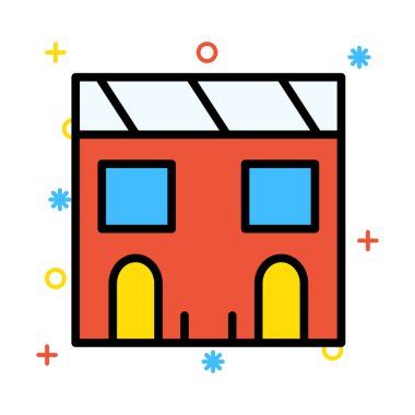 Kutsal kişilerin resmi, vektör çizim Bina mimari, 