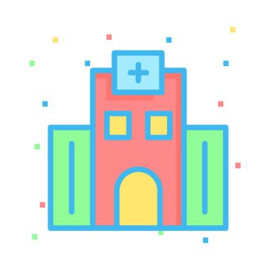 klinik hastane eczane vektör çizim