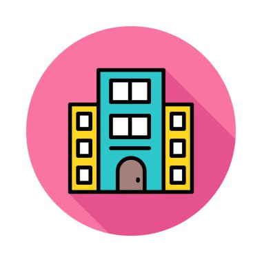 Otel, kutsal kişilerin resmi, vektör çizim Binası 