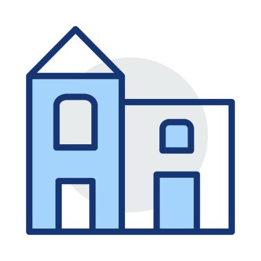 Kutsal kişilerin resmi, vektör çizim Bina mimari, 