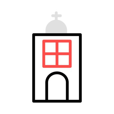 Kilise, bina simgesi. Vektör çizim 