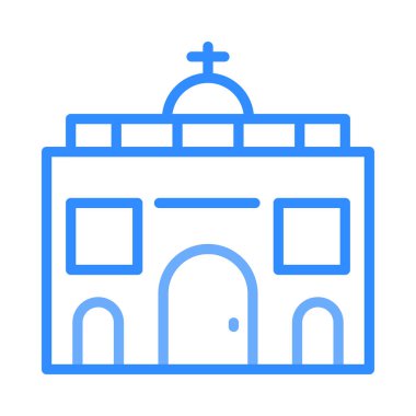 Kilise, bina simgesi. Vektör çizim 