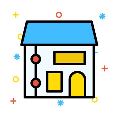 Kutsal kişilerin resmi, vektör çizim Bina mimari, 