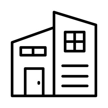 Daire ofis ev vektör çizim