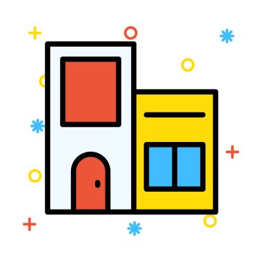 Kutsal kişilerin resmi, vektör çizim Bina mimari, 