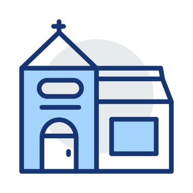 Kilise, bina simgesi. Vektör çizim 