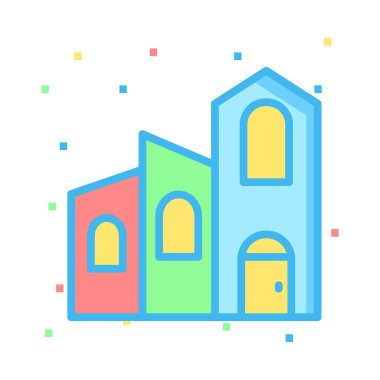 vektör çizim Apartman Bina