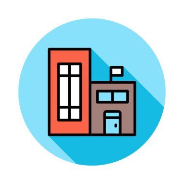 Otel, kutsal kişilerin resmi, vektör çizim Binası 