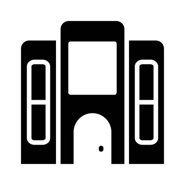 Otel, kutsal kişilerin resmi, vektör çizim Binası 