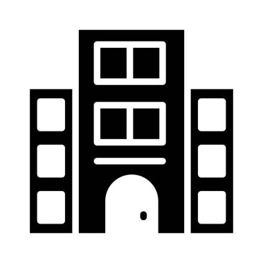 Otel, kutsal kişilerin resmi, vektör çizim Binası 