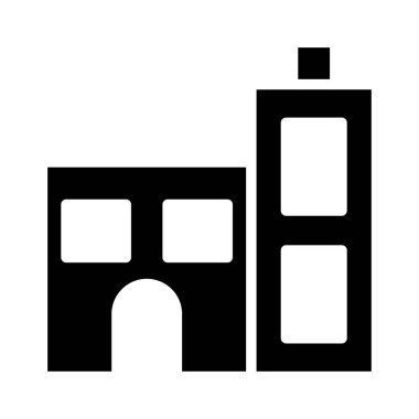 Otel, kutsal kişilerin resmi, vektör çizim Binası 