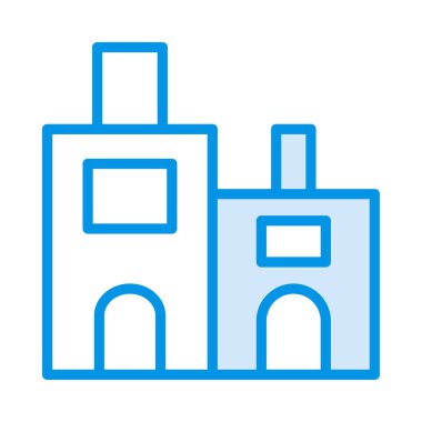 ev cephe motel vektör çizim