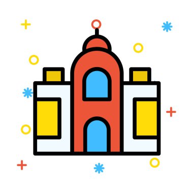 plaza ofis binası vektör çizim 