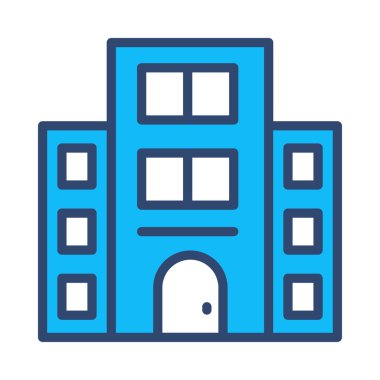 Otel, kutsal kişilerin resmi, vektör çizim Binası 