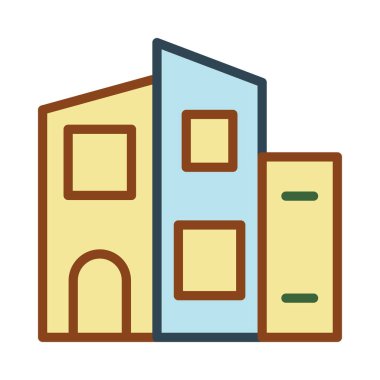 vektör çizim Apartman Bina plaza 