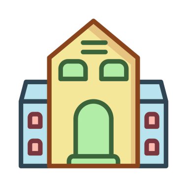 vektör çizim Apartman Bina 