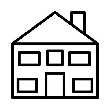 Ev, bina, ana sayfa. Vektör çizim   