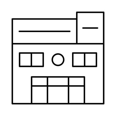 endüstriyel bina, kutsal kişilerin resmi, vektör çizim 