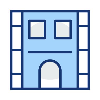 Otel, kutsal kişilerin resmi, vektör çizim Binası 