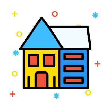 daire ev vektör çizim 