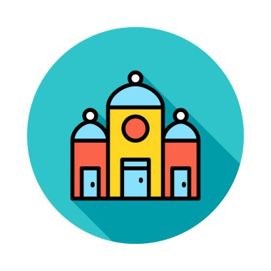 Cami bina dini vektör çizim 