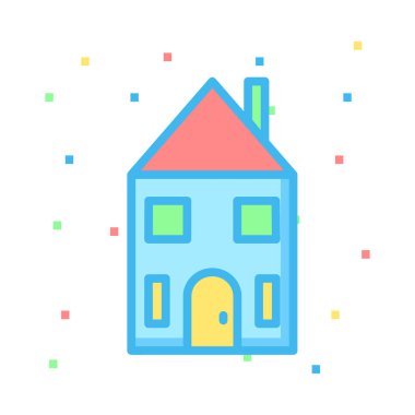 Ev Konut cephe vektör çizim