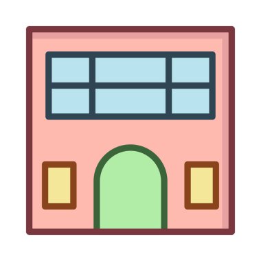 vektör çizim Apartman Bina 