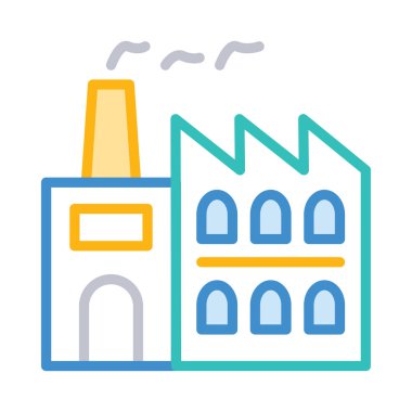 endüstriyel bina, kutsal kişilerin resmi, vektör çizim 