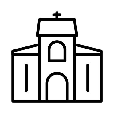 Kilise, bina simgesi. Vektör çizim 