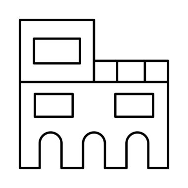 endüstriyel bina, kutsal kişilerin resmi, vektör çizim 