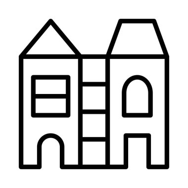 Bina, ofis, daire. Vektör çizim 