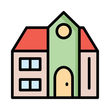 ev daire ev vektör çizim 