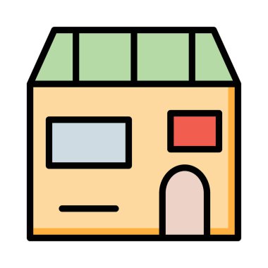 cephe ev ev vektör çizim 