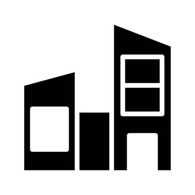 Plaza yapı konut vektör çizim