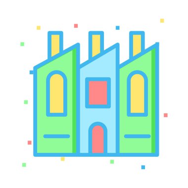 Office plaza vektör çizim oluşturma 