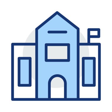 Kutsal kişilerin resmi, vektör çizim Bina mimari, 