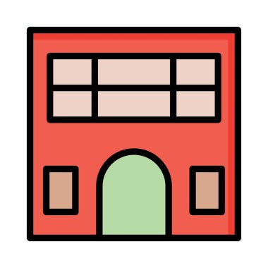 vektör çizim Apartman Bina 