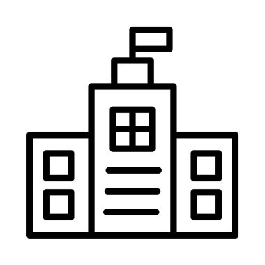 Otel, kutsal kişilerin resmi, vektör çizim Binası 