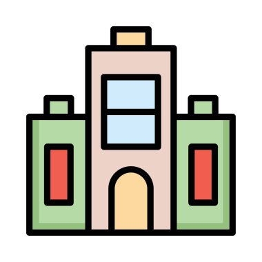 vektör çizim Apartman Bina 