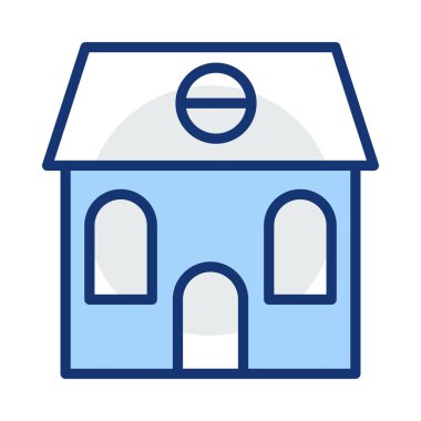 Kutsal kişilerin resmi, vektör çizim Bina mimari, 