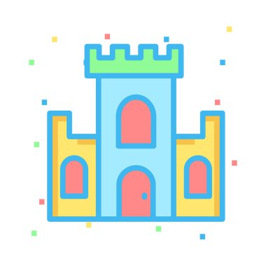 kale bastion kule vektör çizim