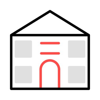 Daireli ev ev vektör çizim 